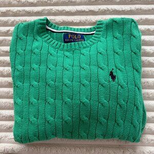 Polo by Ralph Lauren Women's Green Cotton Sweater Size Small